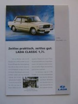 Lada Classic 1,7i Modell 21073 Prospekt 10/1995