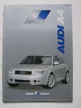 Zender Audi A4 Typ 8E Prospekt 4/2001 NEU