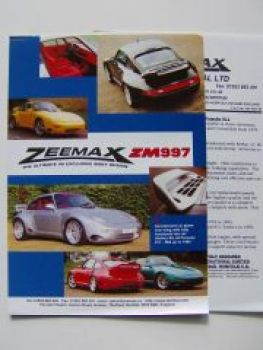 Zeemax ZM997 Porsche Tuning UK Prospekt Rarität NEU