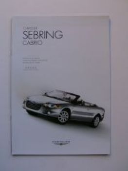 Chrysler Sebring Cabrio Preisliste 1/2006 NEU