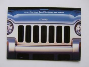 Jeep Cherokee Spezifikationen &Preise Prospekt 10/2002