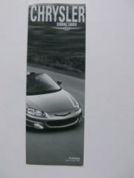 Chrysler Sebring Cabrio Prospekt +Preisliste 2/2001 NEU
