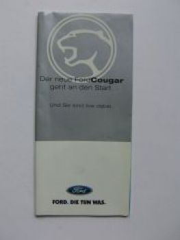 Ford Cougar Vorstellung Prospektflyer +Dennis Hopper Poster