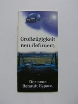 Renault neue Espace Infoflyer 1/1997 NEU