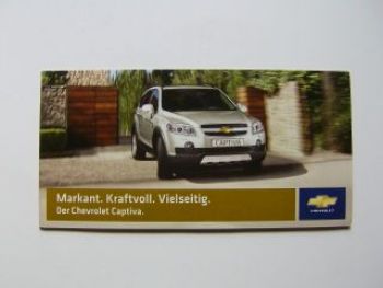 Chevrolet Captiva Infoprospekt Flyer NEU