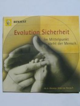 Renault Evolution Sicherheit Prospekt 9/2000 alle Modelle