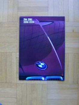 BMW 3er Reihe 316 318i 320i 323i Poster Prospekt E30 1982