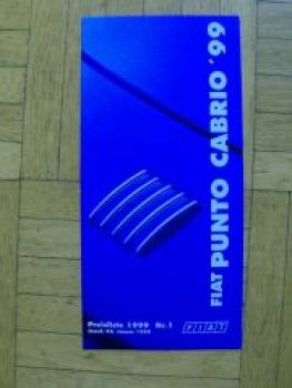 Fiat Punto Cabrio 4.1.1999 Preisliste