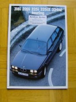 BMW 3er Reihe Prospekt E30 318i 320i 325i +ix 324td Touring 1990