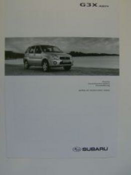 Subaru G3X Justy Prospekt 12/2004 +Preisliste NEU