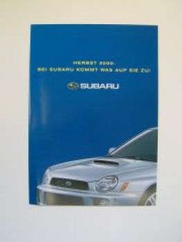 Subaru Herbst 2000 Gesamtprospekt A4 Format NEU