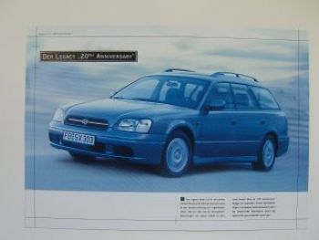 Subaru Legaza 20th Anniversary Prospekt Rarität