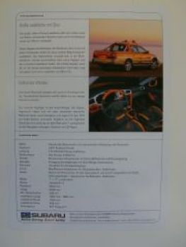 Subaru ST-X Konzeptfahrzeug Prospekt A4 Format NEU