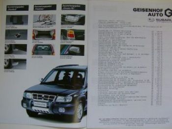 Subaru Forester Zubehör Prospekt 9/1998 Rarität