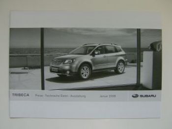 Subaru Tribeca Preisiste +Technik+Ausstattung 1/2008