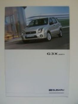 Subaru G3X Justy Prospekt 9/2003 +Preisliste 1/2004 NEU