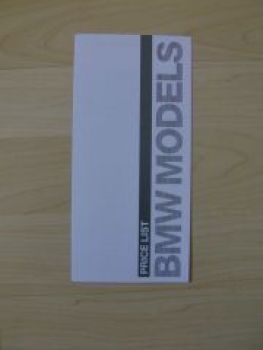 BMW Models Price List Japan E36 E46 E39 E38+L7 E31 Z3 M3