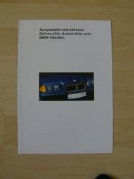 BMW Gebrauchte Automobile Prospekt 2/1993 E30 E34 E36 E31 E32