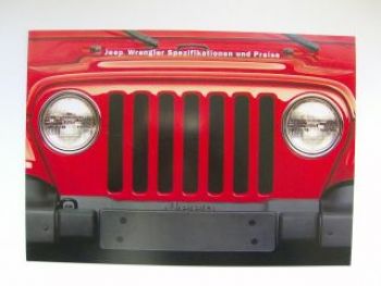 Jeep Wrangler Spezifikationen und Preise 10/2002 NEU
