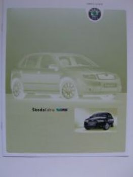 Skoda Fabia RS Prospekt 3/2004 NEU Rarität