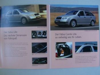 Skoda Fabia Life Prospekt 9/2002 NEU
