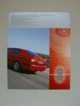 Skoda Octavia RS Preisliste 4/2002 NEU