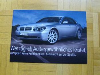 BMW Wer täglich Außergewöhnliches tut 7er 730d 740d E65 Prospekt