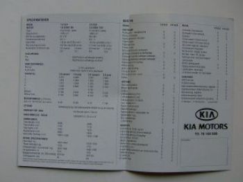 Kia Clarus Prospekt 9/1998 Dänemark Version