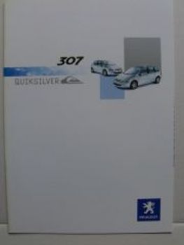 Peugeot 307 Quicksilver Prospekt 10/2004 NEU