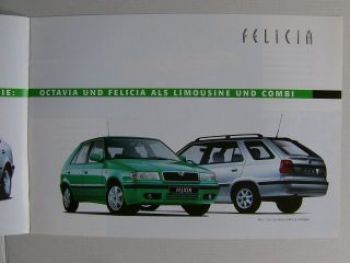 Skoda Unverkennbar alle Modelle Prospekt 8/1998 NEU