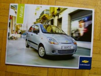 Chevrolet Matiz 9/2005 Prospekt NEU