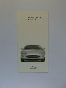 Jaguar XK Serie Preisliste September 1999 NEU