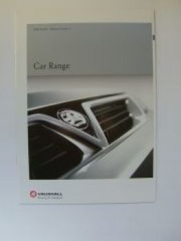 Vauxall Car Range 2000 Prospekt Englisch NEU