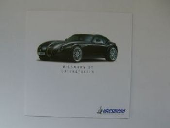 Wiesmann GT Prospekt 2/2006 Deutsch NEU