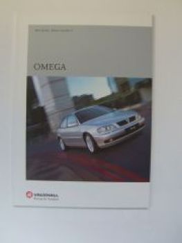 Vauxhall Omega 2001 Prospekt Englisch NEU
