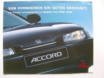 Honda Accord Sondermodelle Business & Fine-Line Prospekt 9/1994