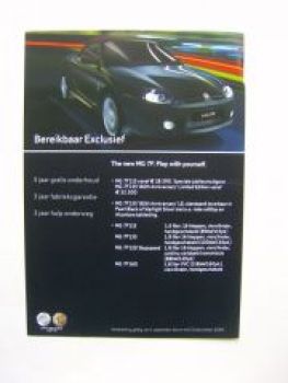 MG Rover The New MG TF Prospektblatt Niederlande 80th Anniversary