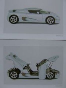 Koenigsegg  CC V8S Schweden Prospekt Englisch Blätter NEU