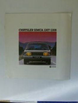 Chrysler Simca 1307-1308 Großformat Prospekt August 1977