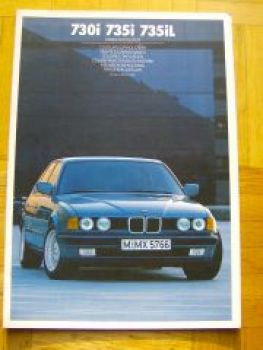 BMW Farben/Polster Prospekt 730i 735i 735iL E32 1986