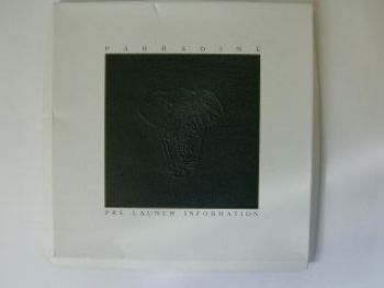 Paradine 525s Pre Launch Information Box Rarität