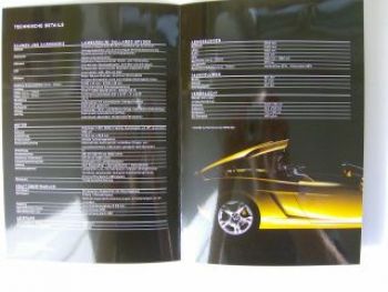 Lamborghini Gallardo Spyder Flyer Prospekt Hochglanz NEU