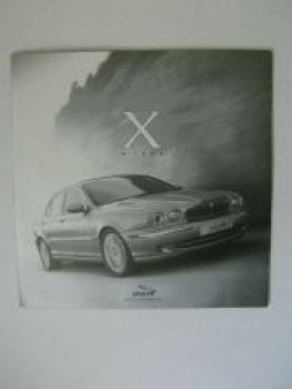 Jaguar X-Type Vorstellungs Bildermappe Prospekt Rarität