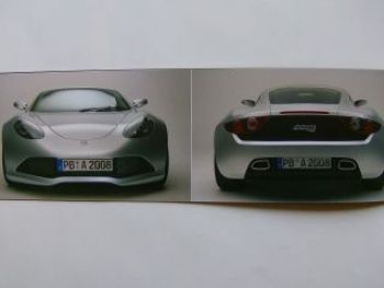 Artega GT Vorstellungsflyer Prospekt Großformat 3/2007 NEU