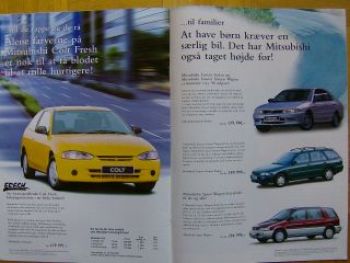 Mitsubishi Motors Dänemark A3 Format Prospekt Pajero, Carisma