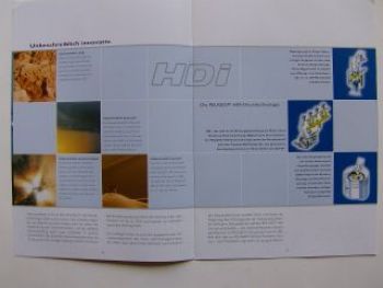 Peugeot HDi-Dieseltechnologie Prospekt 6/2000 NEU