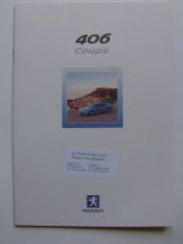 Peugeot 406 Coupe Prospekt August 2000 NEU