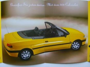Peugeot 306 Cabriolet  +Roland Garros 7/1996 Prospekt NEU