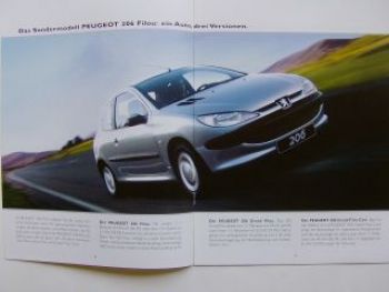 Peugeot 206 Filou +Grand Filou Prospekt 3/2001 +Preisliste