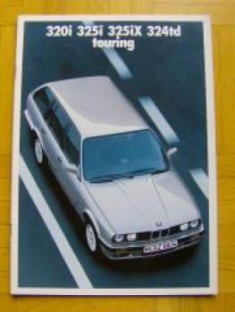 BMW Prospekt 3er Touring 320i 325i+iX 324td 1988 E30